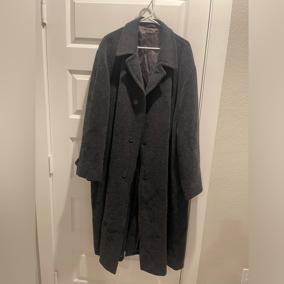 Men's Classic Black Overcoat - Picture 1 of 9